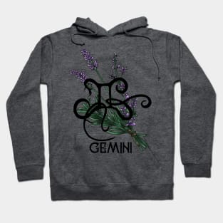 Gemini Zodiac floral Hoodie